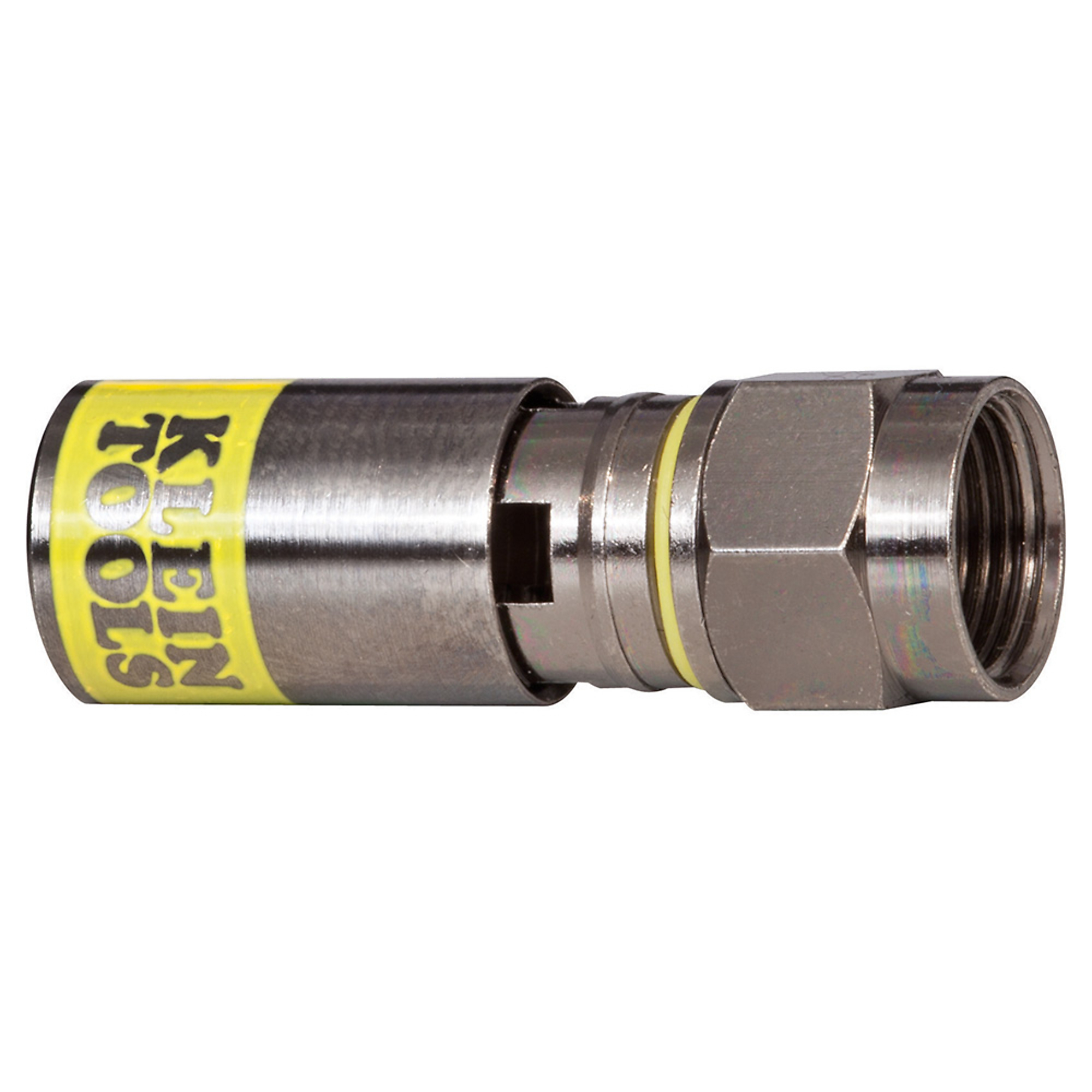 Klein Tools Universal F Compression Connectors — RG6/6Q, 10-Pack, Model# VDV812-606